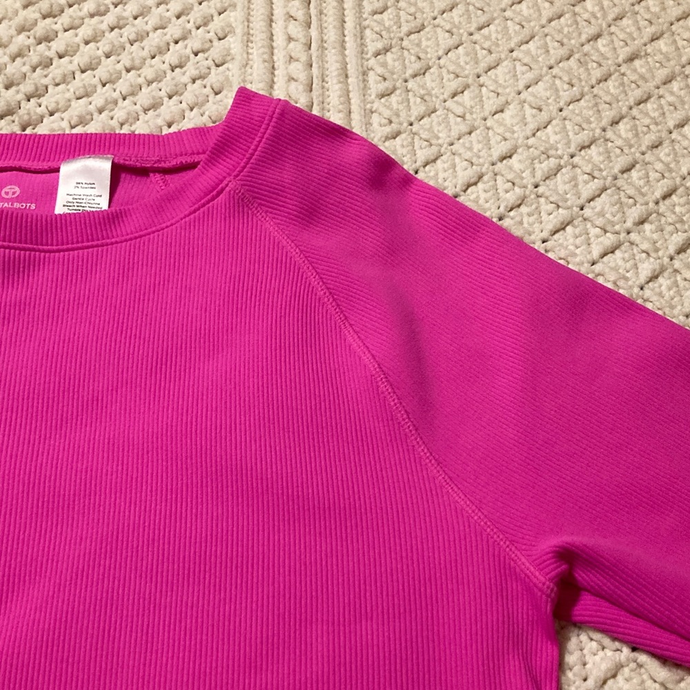 Talbots Fuchsia Crew Neck Knit Top